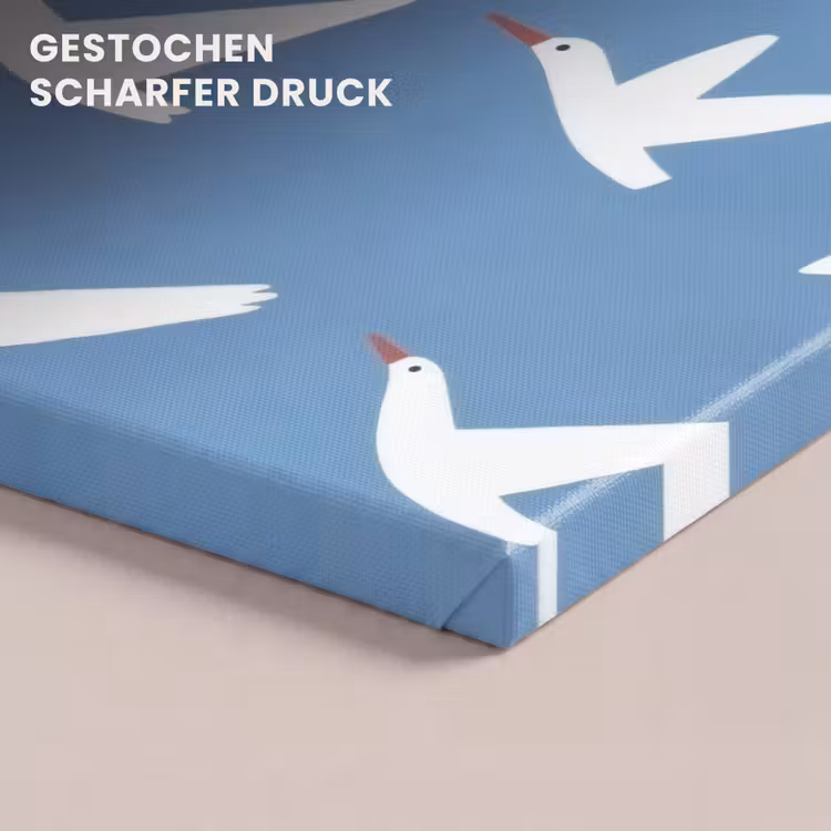 Vogels - Wit - Patroon canvas 2cm klein -closeup_print_DE