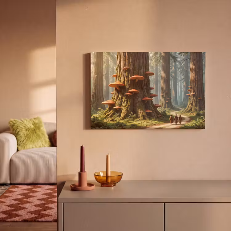 Leinwandbild - Wald – Bäume – Natur - Bos - Bomen - Natuur canvas 2cm klein