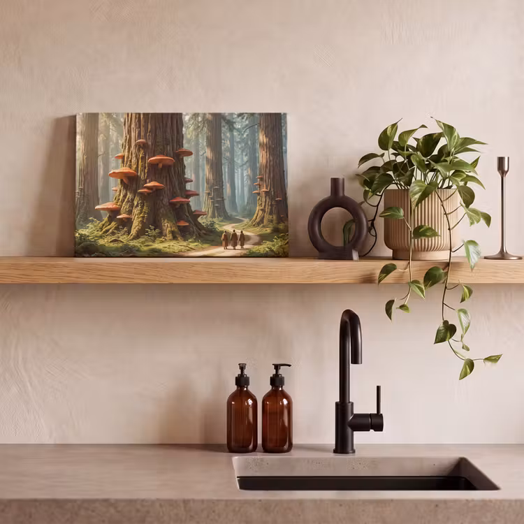 Leinwandbild - Wald – Bäume – Natur - Bos - Bomen - Natuur canvas 2cm klein