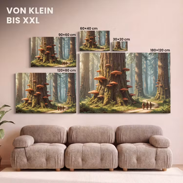 Leinwandbild - Wald – Bäume – Natur - Bos - Bomen - Natuur canvas 2cm klein