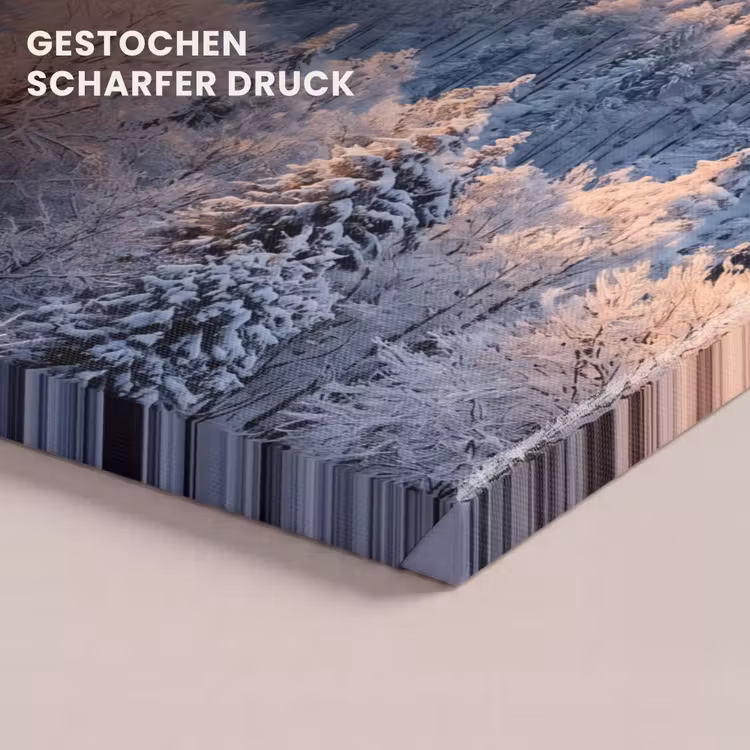 Bos - Bergen - Goud - Winter - Warm canvas 2cm klein -uniquesellingpoint_afwerking-onlywow_DE