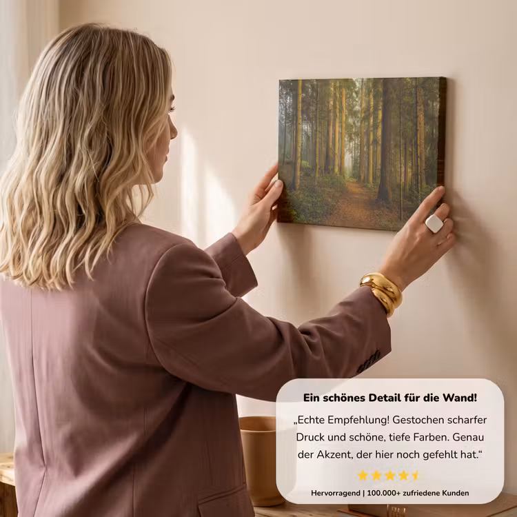 Bos - Natuur - Bomen - Landschap - Bladeren canvas 2cm klein -Xsfeer7_DE