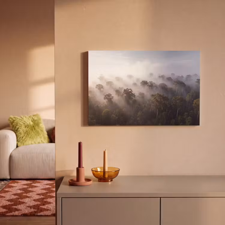 Bos - Mist - Natuur - Groen canvas 2cm klein -sfeer1