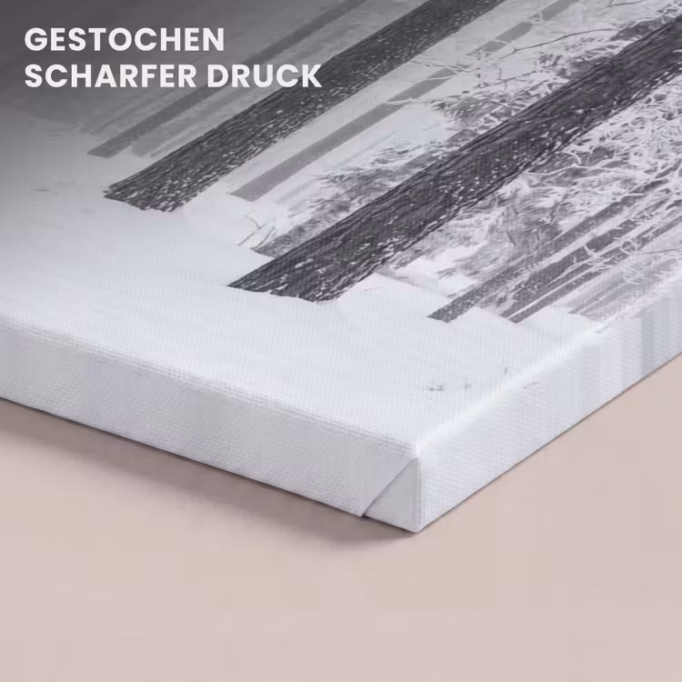 Bos - Sneeuw - Pad - Winter - Stilte canvas 2cm klein -uniquesellingpoint_afwerking-onlywow_DE