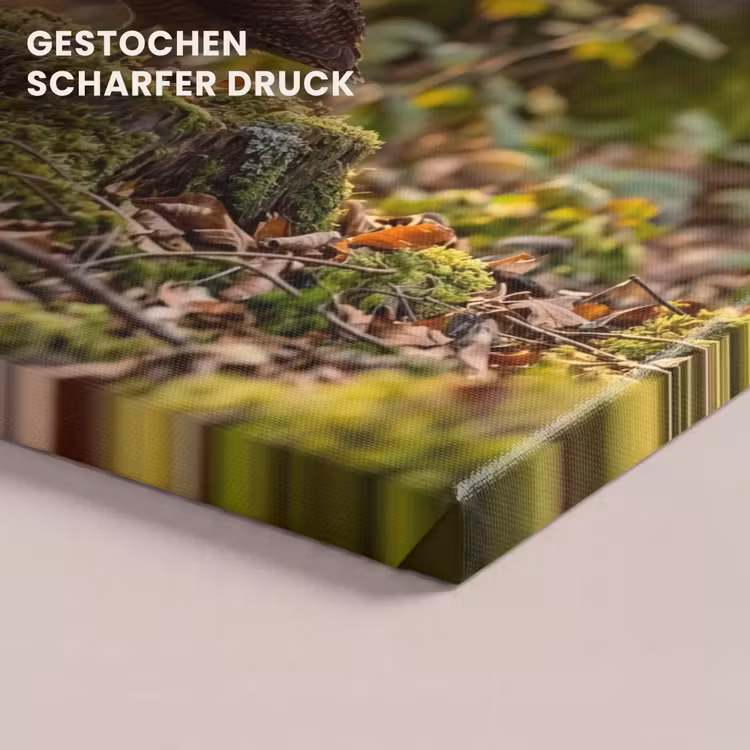 Houtsnip - Bos - Bladeren - Herfst - Gecamoufleerd canvas 2cm klein -uniquesellingpoint_afwerking-onlywow_DE
