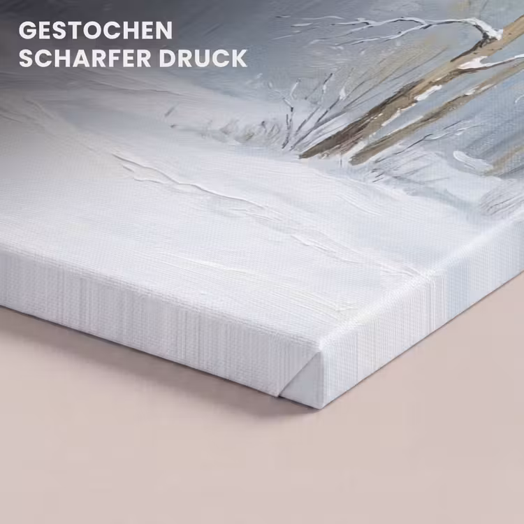 Bospad - Dennen - Sneeuw - Winter - Rustgevend canvas 2cm klein -uniquesellingpoint_afwerking-onlywow_DE