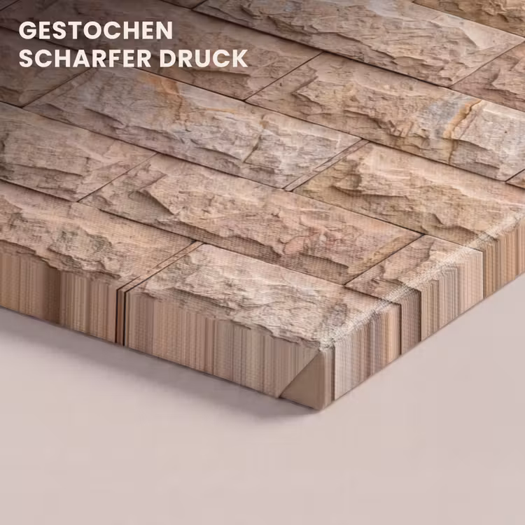 Muur - Steen - Ruw - Textuur - Beige canvas 2cm klein -closeup_print_DE
