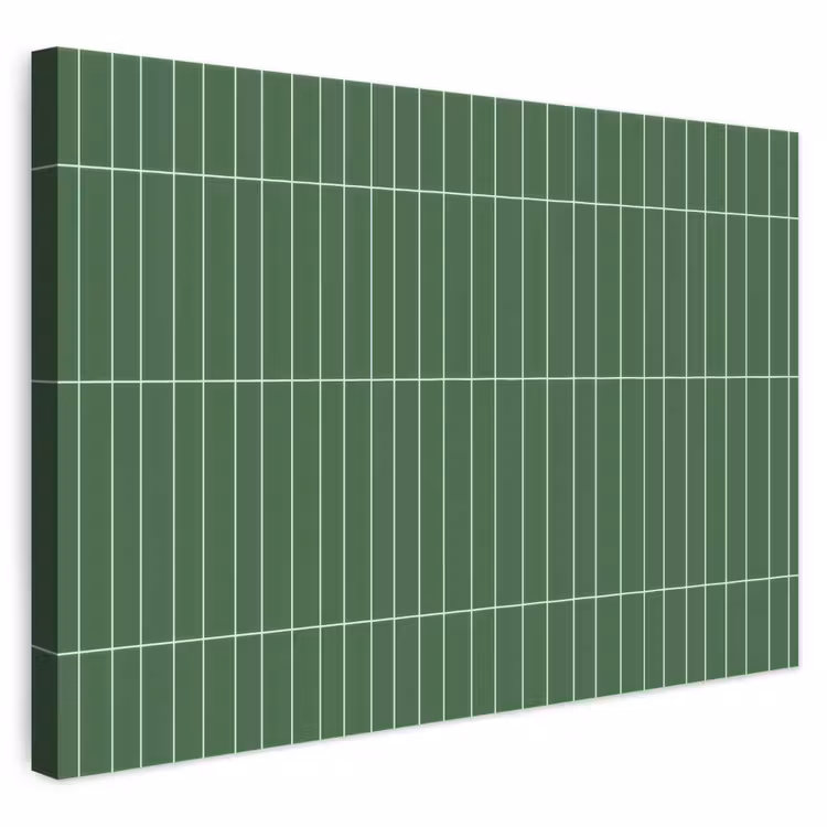 Wandtegel - Verticaal - Donkergroen canvas 2cm klein 34 -3d