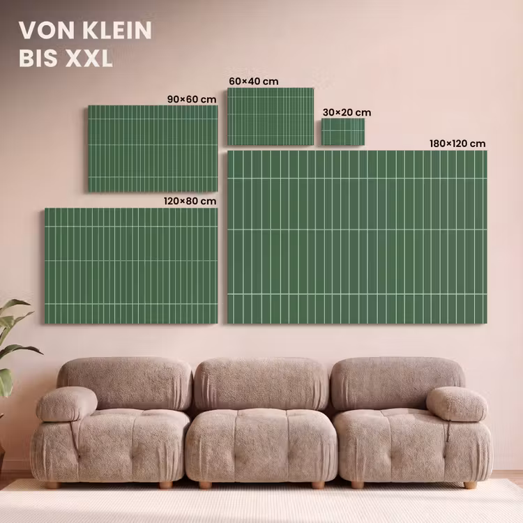 Wandtegel - Verticaal - Donkergroen canvas 2cm klein 34 -Xsfeer8_DE