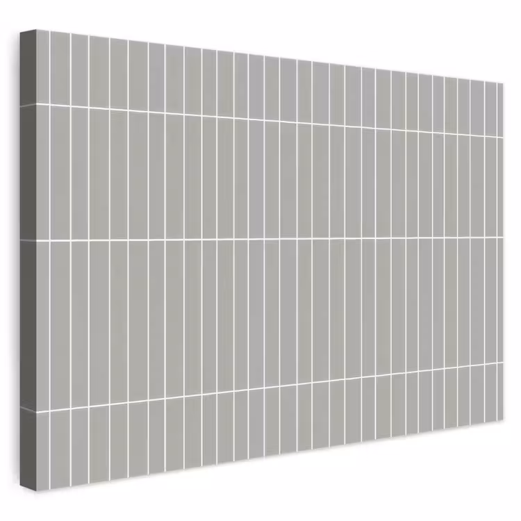 Wandtegel - Verticaal - Lichtgrijs canvas 2cm klein 34 -3d
