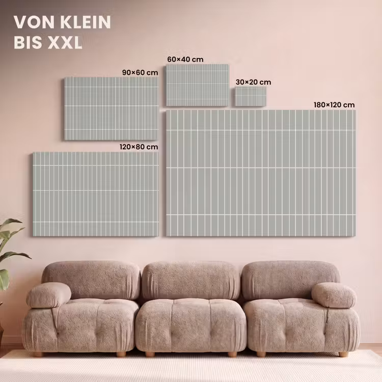 Wandtegel - Verticaal - Lichtgrijs canvas 2cm klein 34 -Xsfeer8_DE