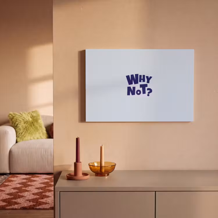 Why not - Blauw - Licht blauw - Quote canvas 2cm klein -sfeer1