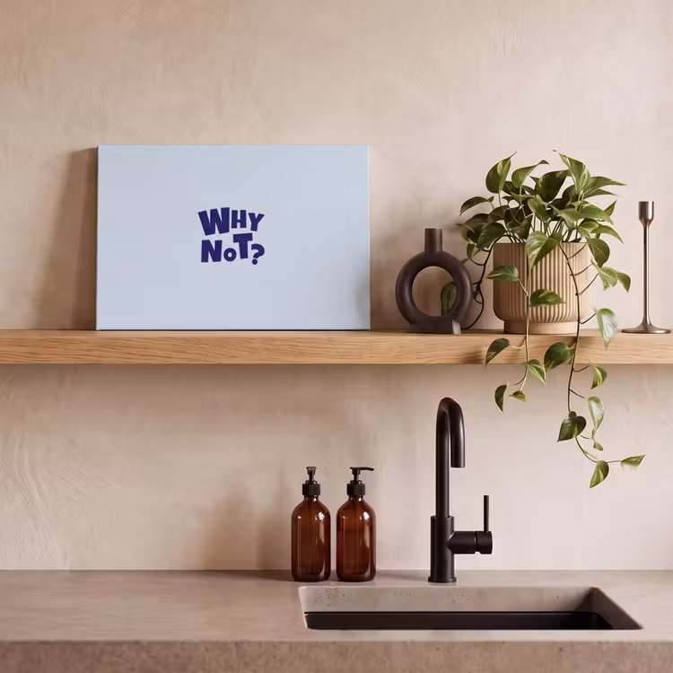 Why not - Blauw - Licht blauw - Quote canvas 2cm klein -sfeer3