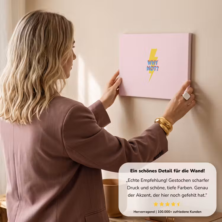 Why not - Bliksem - Roze canvas 2cm klein -sfeer3