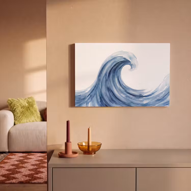 Water - Beweging - Natuur - Modern - Blauw canvas 2cm klein -sfeer1