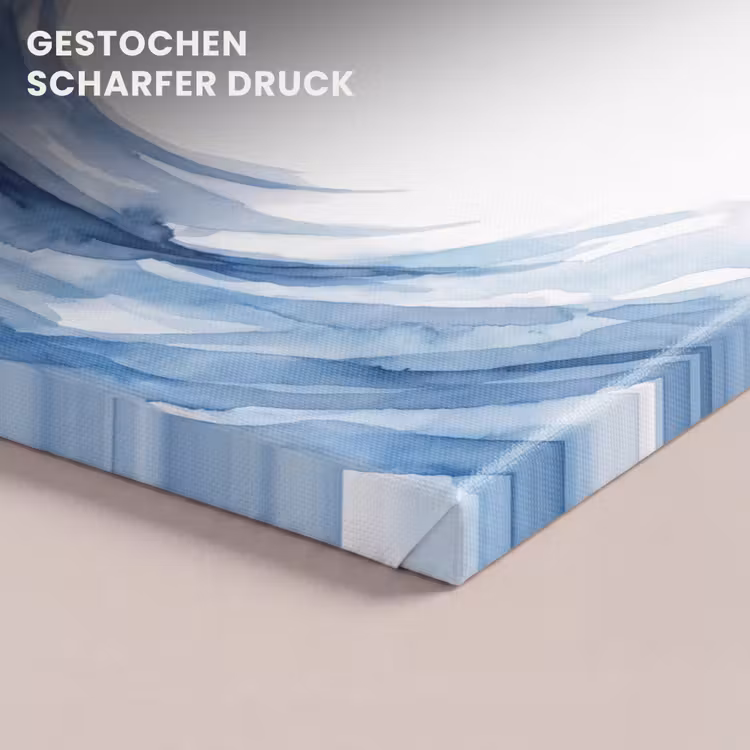 Water - Beweging - Natuur - Modern - Blauw canvas 2cm klein -closeup_print_DE
