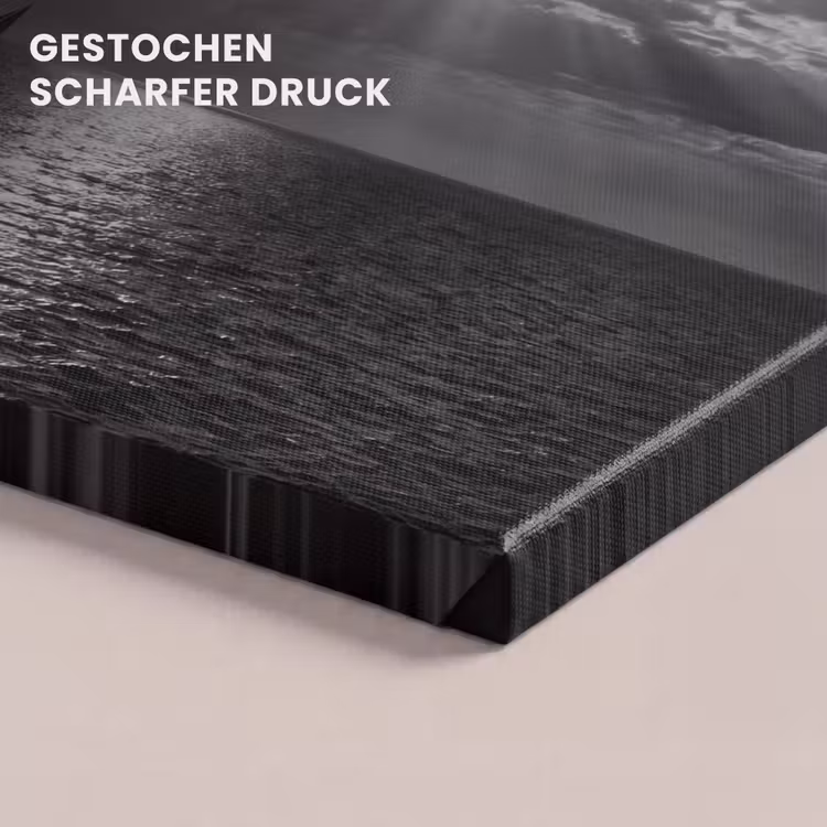 Water - Boot - Lucht - Natuur - Zwart-wit canvas 2cm klein -closeup_print_DE