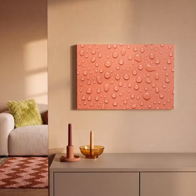 Water - Druppels - Roze canvas 2cm klein -sfeer1