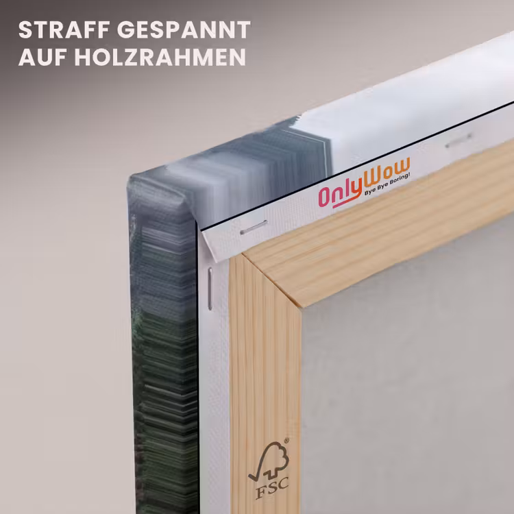Waterval - Bomen - Bergen canvas 2cm klein -uniquesellingpoint_afwerking-onlywow_DE