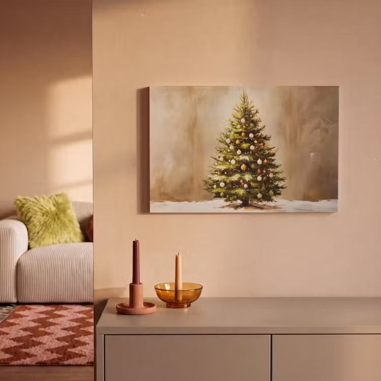 Kerst - Sfeer - Groen canvas 2cm klein -sfeer1