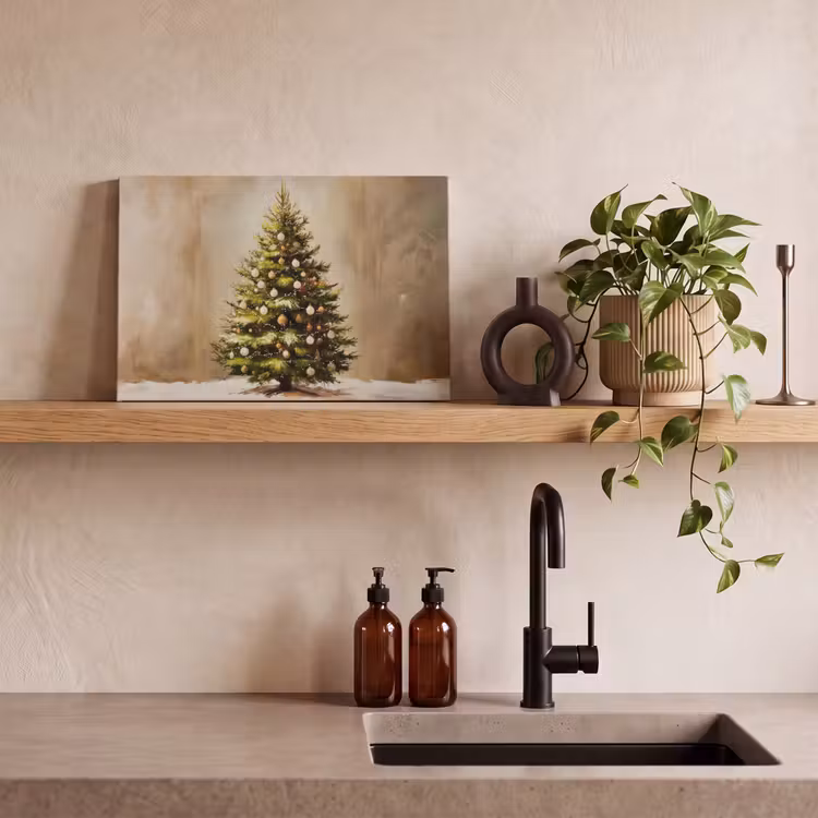 Kerst - Sfeer - Groen canvas 2cm klein -closeup_print_DE