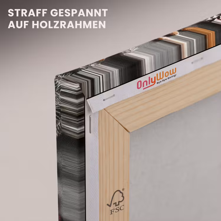 Kerst - Bakken - Grijs - Landelijk canvas 2cm klein -uniquesellingpoint_afwerking-onlywow_DE