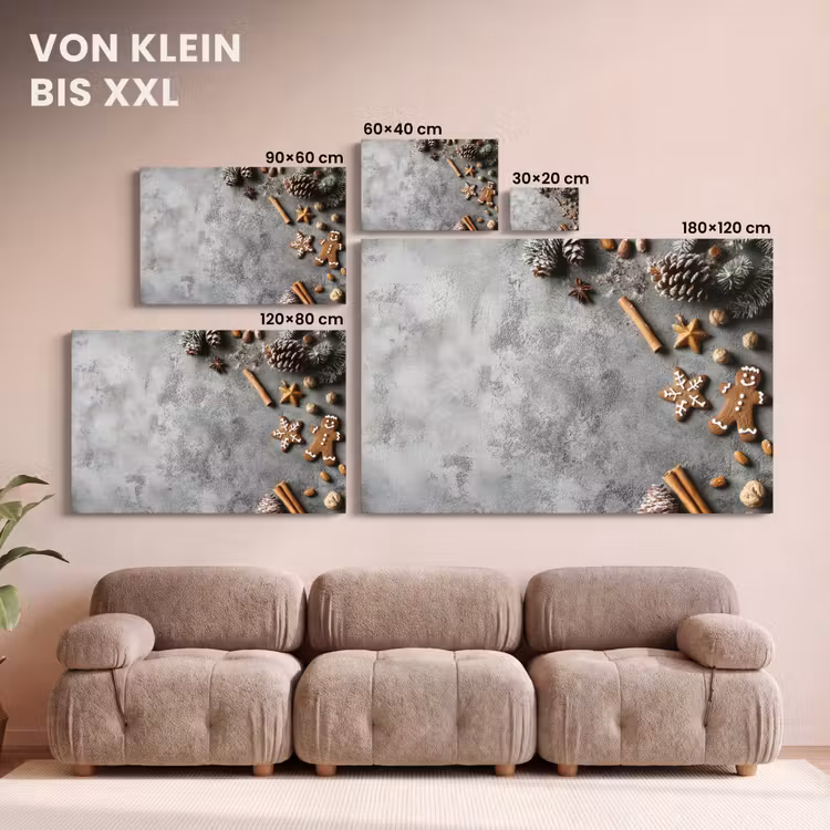 Kerst - Bakken - Grijs - Landelijk canvas 2cm klein -Xsfeer8_DE