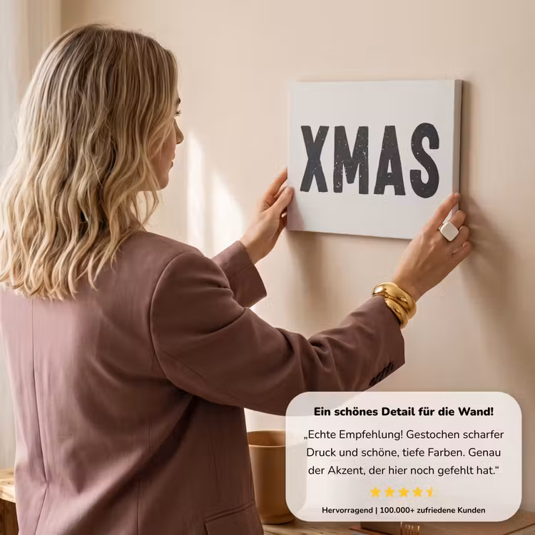 Kerst - Beige - Quotes - Xmas - Feestdagen canvas 2cm klein -Xsfeer7_DE