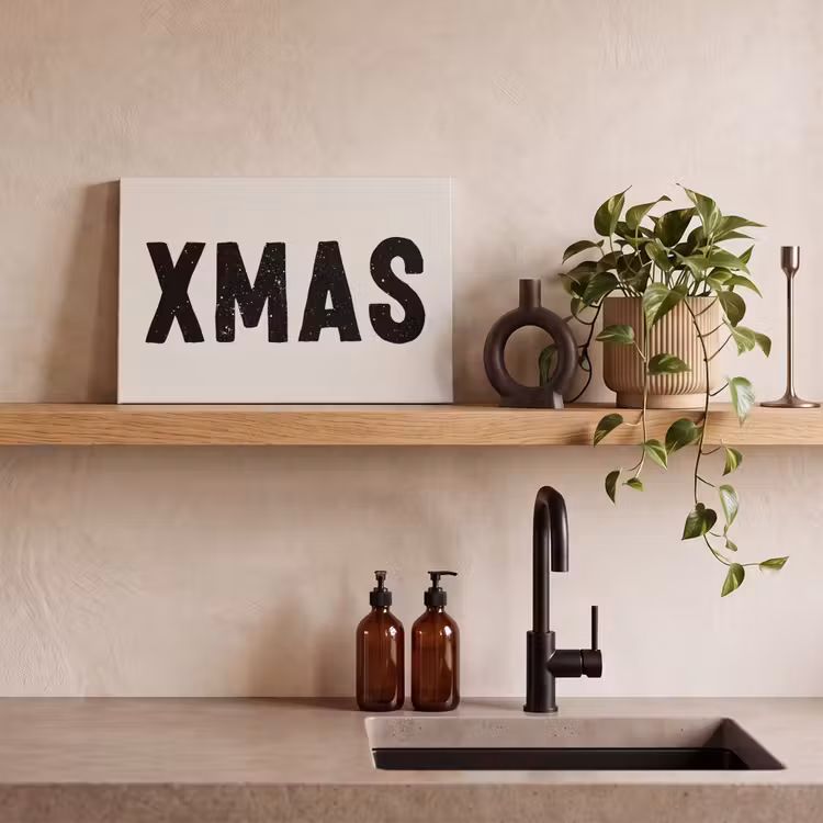 Kerst - Beige - Quotes - Xmas - Feestdagen canvas 2cm klein -sfeer3