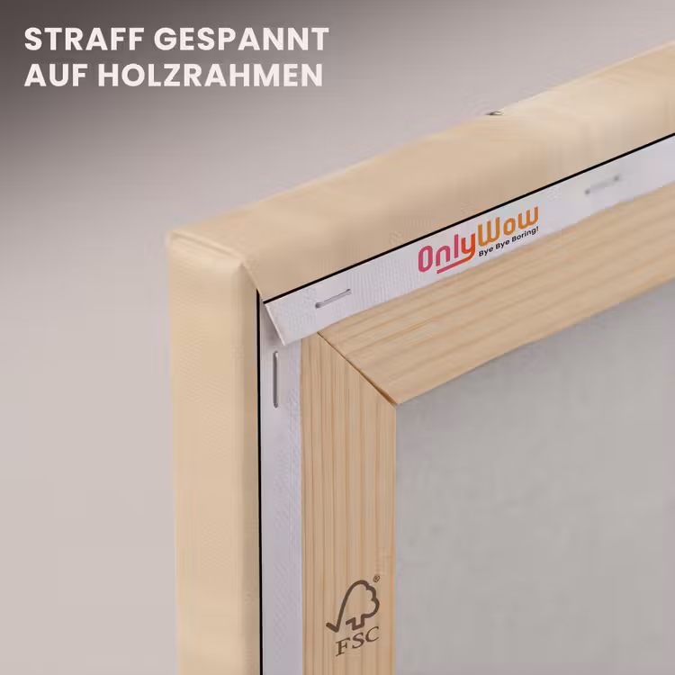 Kerst - Hert - Gewei - Rood canvas 2cm klein -uniquesellingpoint_afwerking-onlywow_DE