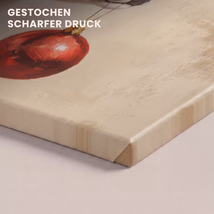 Kerst - Hert - Gewei - Kerstbal - Rendier canvas 2cm klein -uniquesellingpoint_afwerking-onlywow_DE