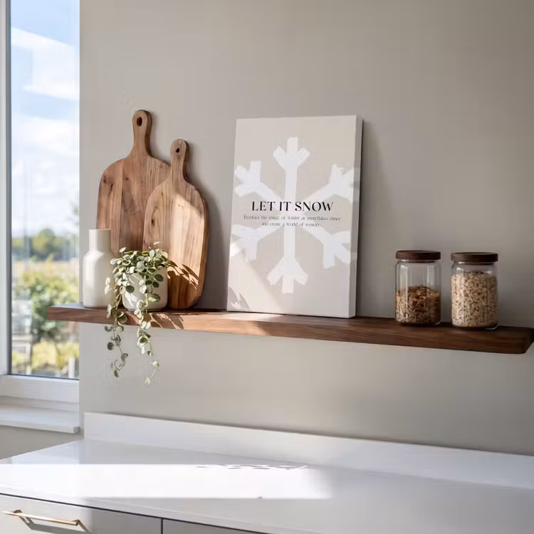 Kerst - Let it snow - Sneeuwvlok - Winter - Quotes canvas 2cm klein -atmosphere_sfeer3_global