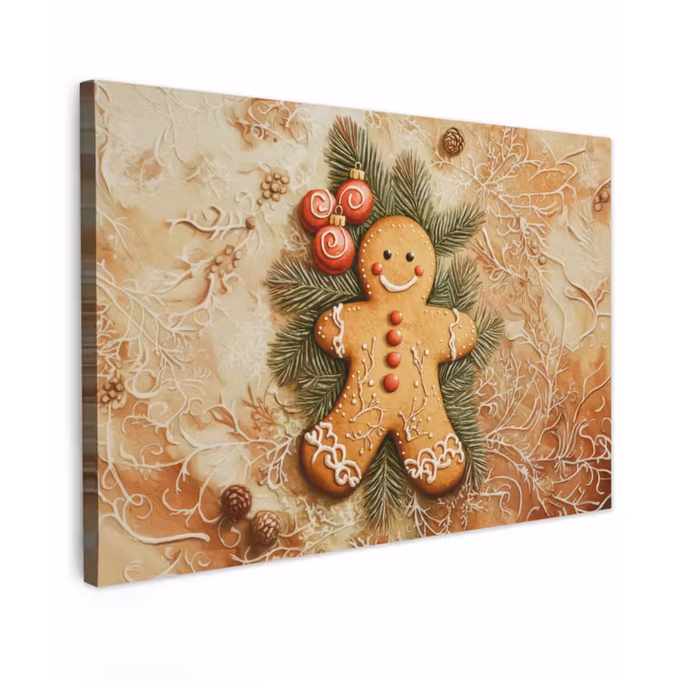 Kerstmis - Koekje - Poppetje - Speculaas canvas 2cm klein -z3d