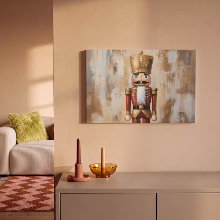 Kerst - Poppetje - Abstract canvas 2cm klein -sfeer1