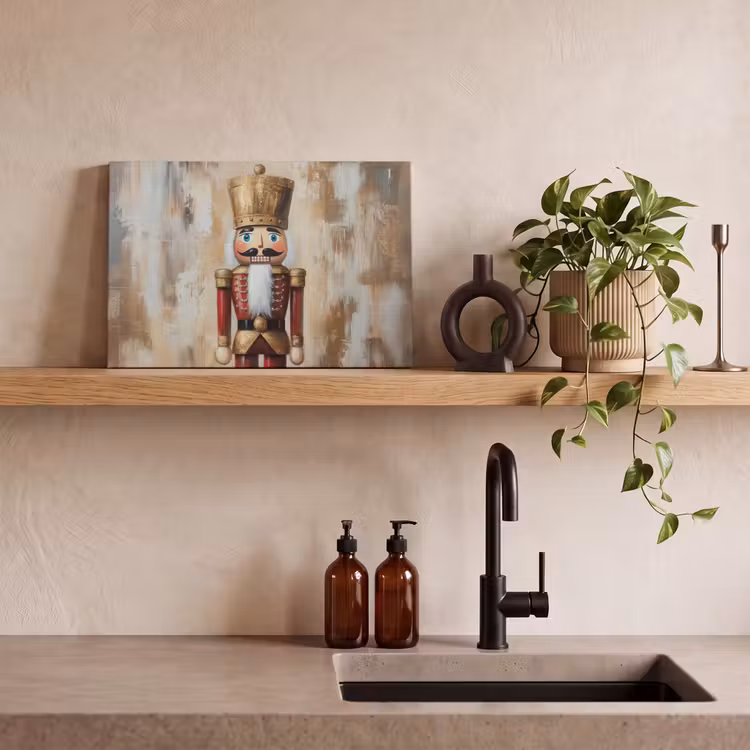 Kerst - Poppetje - Abstract canvas 2cm klein -closeup_print_DE