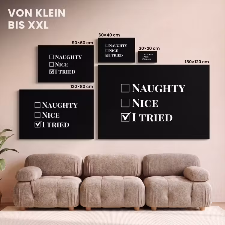 Kerst - Zwart - Wit - Quote - Grappig canvas 2cm klein -Xsfeer8_DE