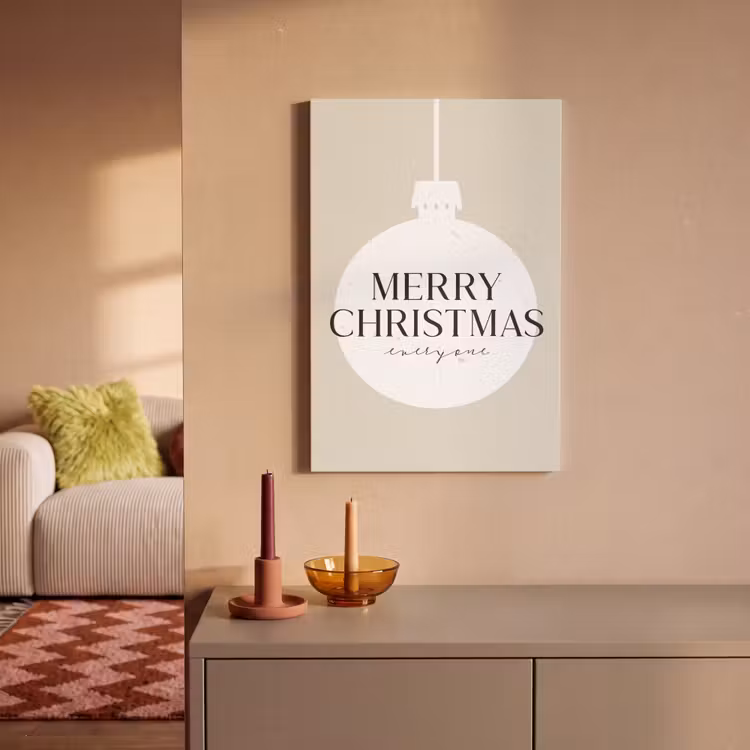 Christmas - Kerstballen - Japandi - Witte kerstballen canvas 2cm klein -sfeer1
