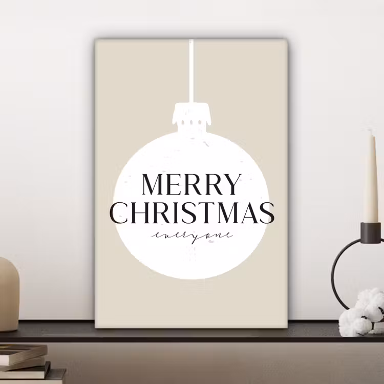 Christmas - Kerstballen - Japandi - Witte kerstballen canvas 2cm klein -sfeer6