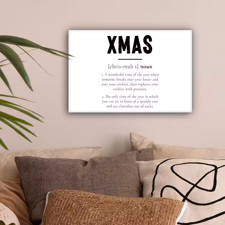 Kerst - Wit - Xmas - Quotes - Feestdagen canvas 2cm klein -sfeer1