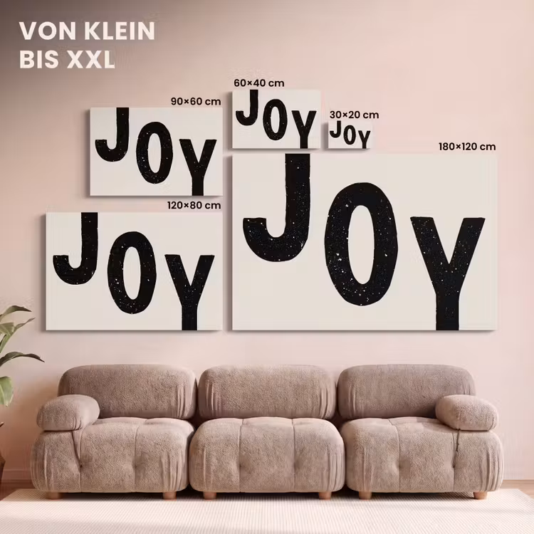 Kerst - Quote - Joy - Zwart - Feestdagen canvas 2cm klein -Xsfeer8_DE