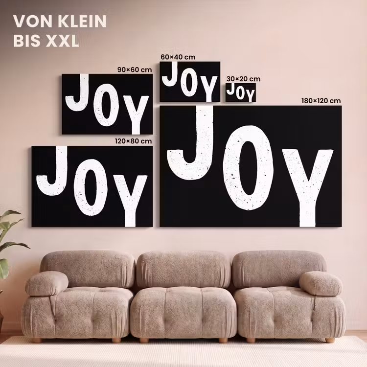 Kerstmis - Quotes - Joy - Zwart - Feest canvas 2cm klein -Xsfeer8_DE