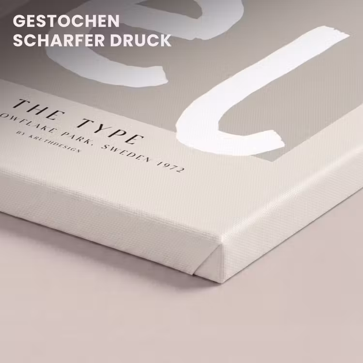 Kerstmis - Quotes - Noël - Wit - Beige canvas 2cm klein -closeup_print_DE