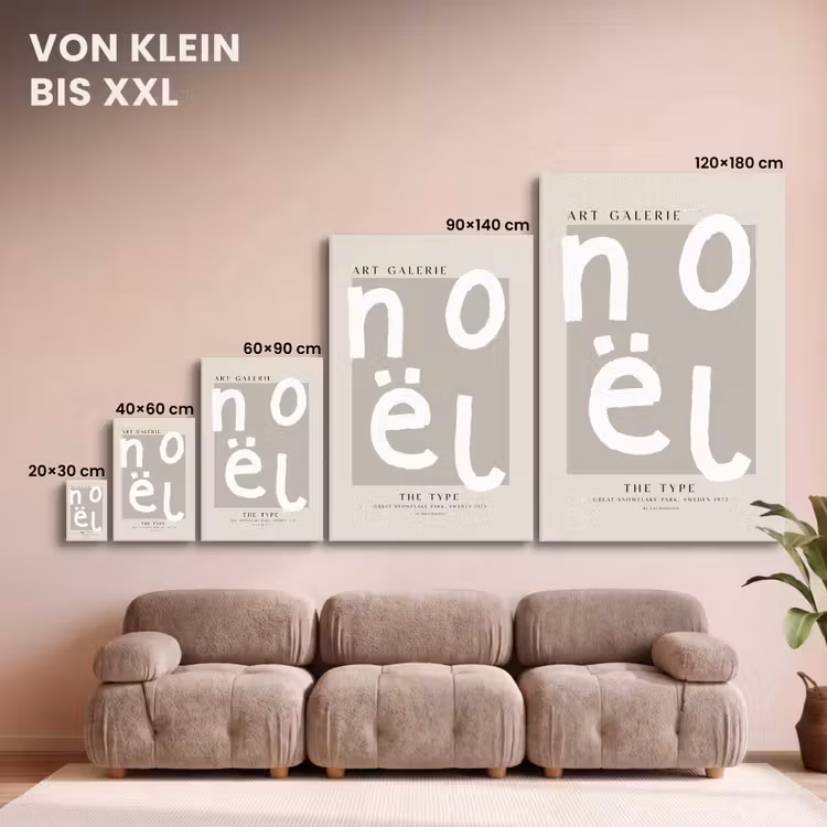 Kerstmis - Quotes - Noël - Wit - Beige canvas 2cm klein -Xsfeer8_DE