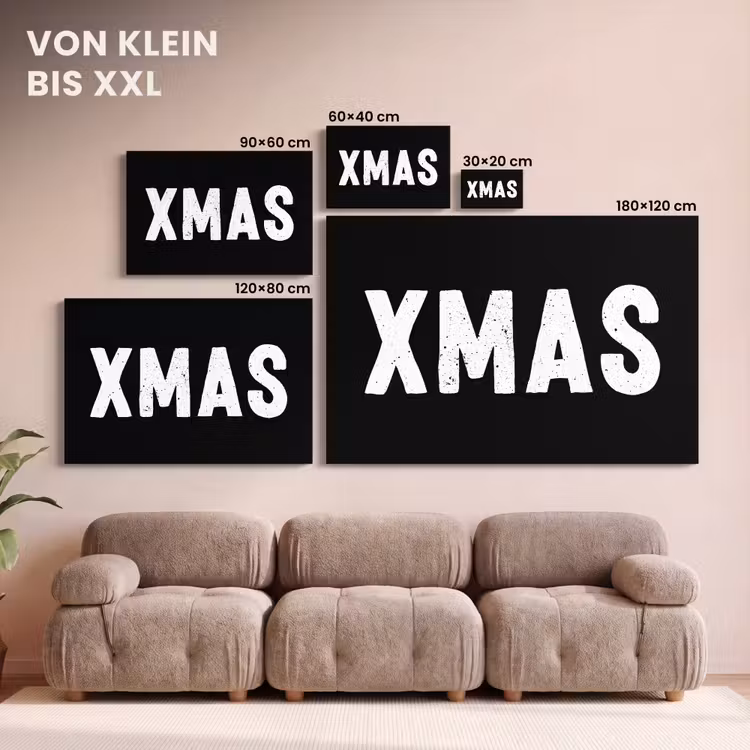 Kerst - Quotes - Xmas - Zwart - Feestdagen canvas 2cm klein -Xsfeer8_DE