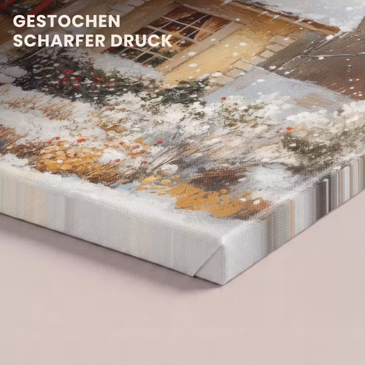 Kerst - Huis - Winter - Sneeuw canvas 2cm klein -uniquesellingpoint_afwerking-onlywow_DE