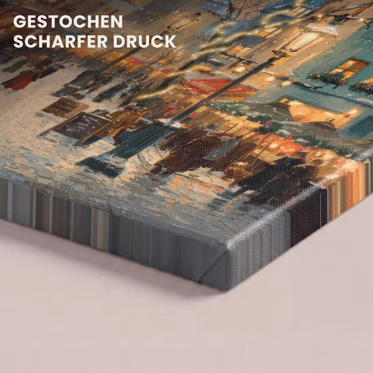 Kerstsfeer - Stadsplein - Kleurrijk canvas 2cm klein -closeup_print_DE