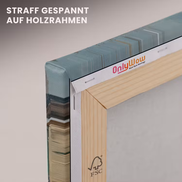 Kerstsfeer - Stadsplein - Kleurrijk canvas 2cm klein -uniquesellingpoint_afwerking-onlywow_DE