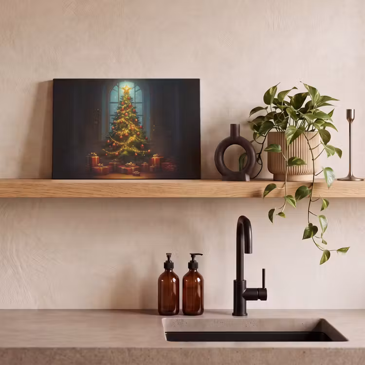 Kerstboom - Cadeau - Kerst - Winter canvas 2cm klein -sfeer3