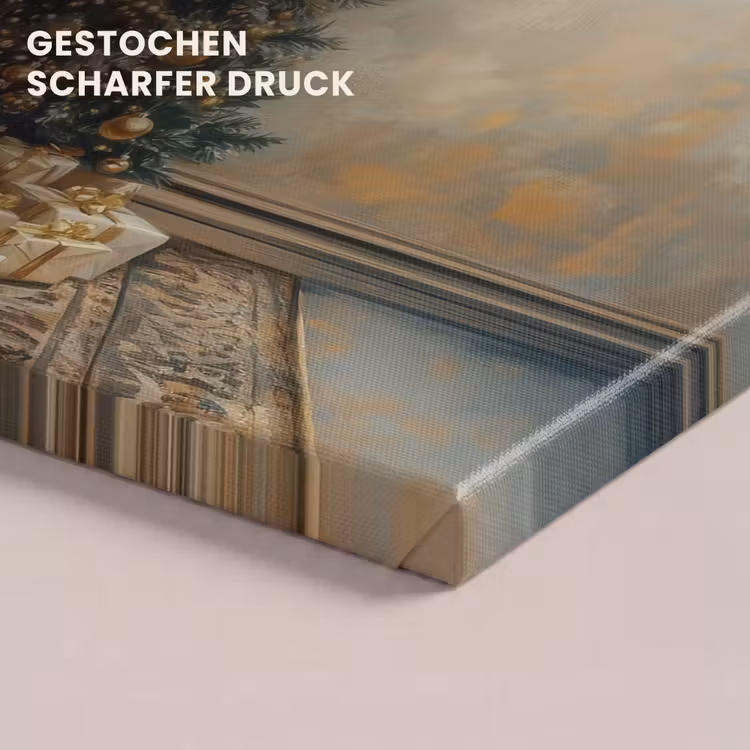 Kerstboom - Cadeaus - Goud canvas 2cm klein -uniquesellingpoint_afwerking-onlywow_DE