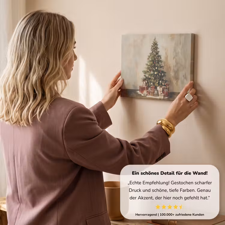 Kerstboom - Versierd - Kleurrijk canvas 2cm klein -sfeer3